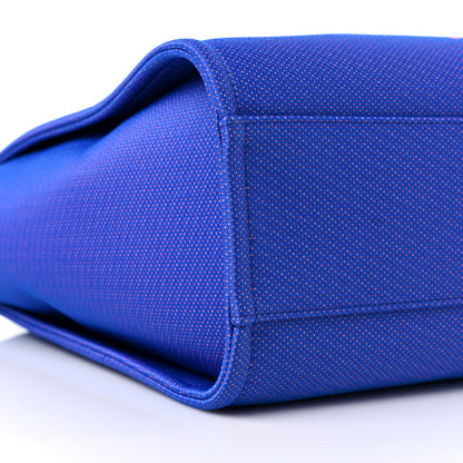 Chanel Mixed Fibers Small Deauville Tote Blue Orange 8 of 9