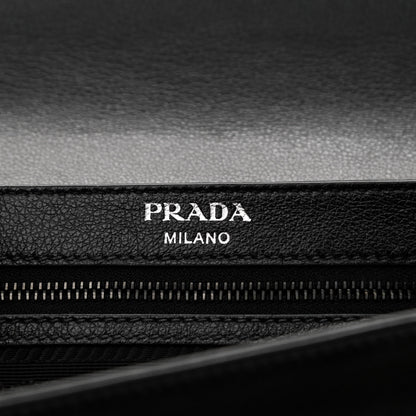 Prada Glace Calfskin Studded Crossbody Black 6 of 9