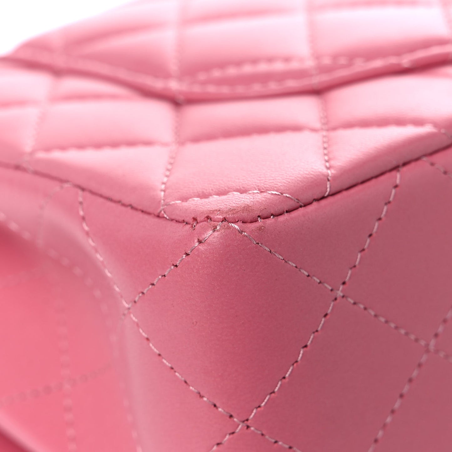 Lambskin Quilted Small Double Flap Pink
