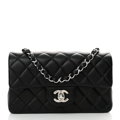 Chanel Lambskin Quilted Mini Rectangular Flap Black 1 of 10