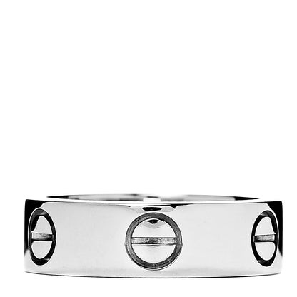 Cartier 18K White Gold 5.5mm LOVE Ring 49 4.75 1 of 4