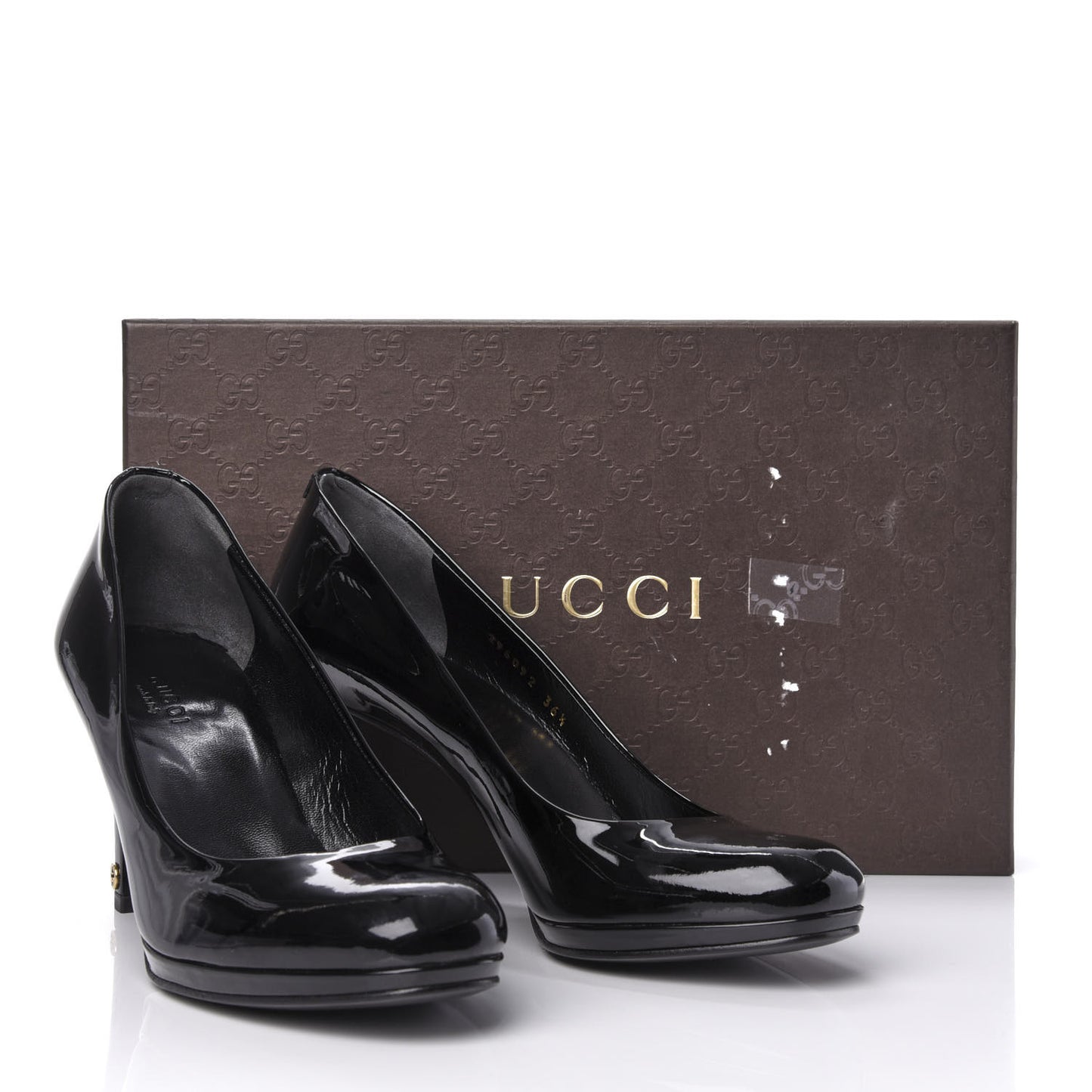 Patent Calfskin Pumps 36.5 Black