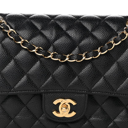 Chanel Caviar Quilted Medium Double Flap Black 8 of 13