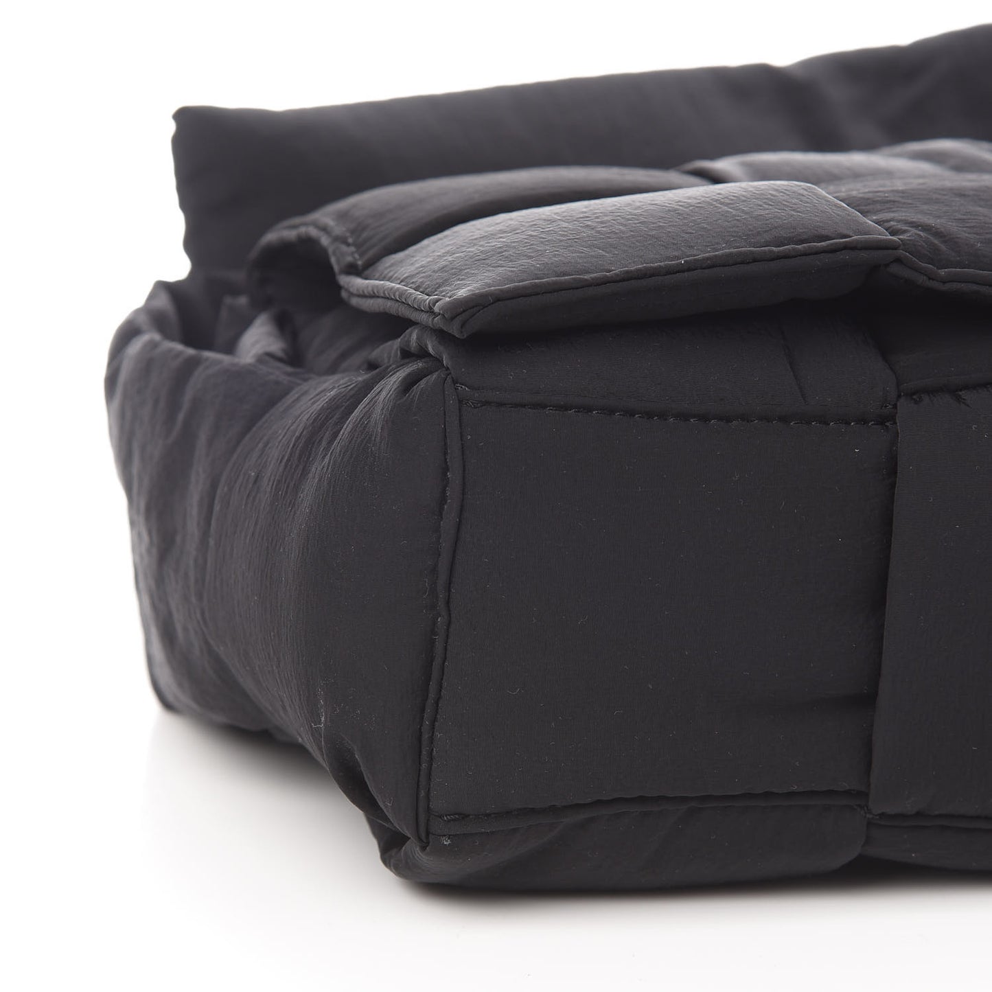 Nylon Intrecciato Padded Tech Cassette Bag Black