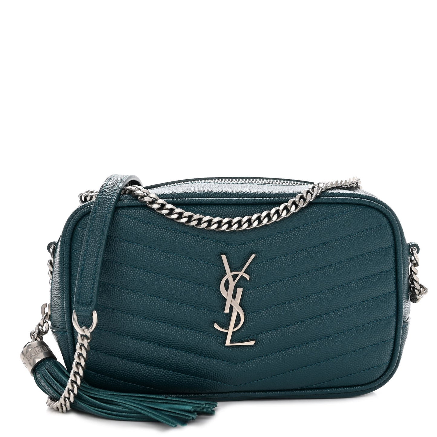 Grain De Poudre Matelasse Monogram Mini Lou Camera Bag Petrol Green