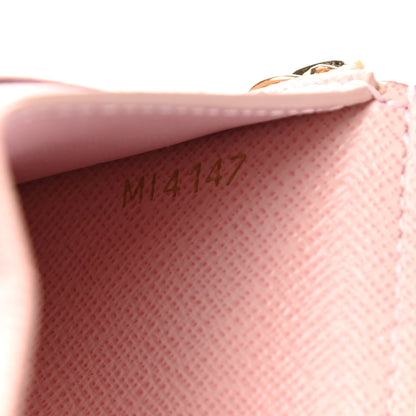 Louis Vuitton Damier Azur Victorine Wallet Rose Ballerine 7 of 9