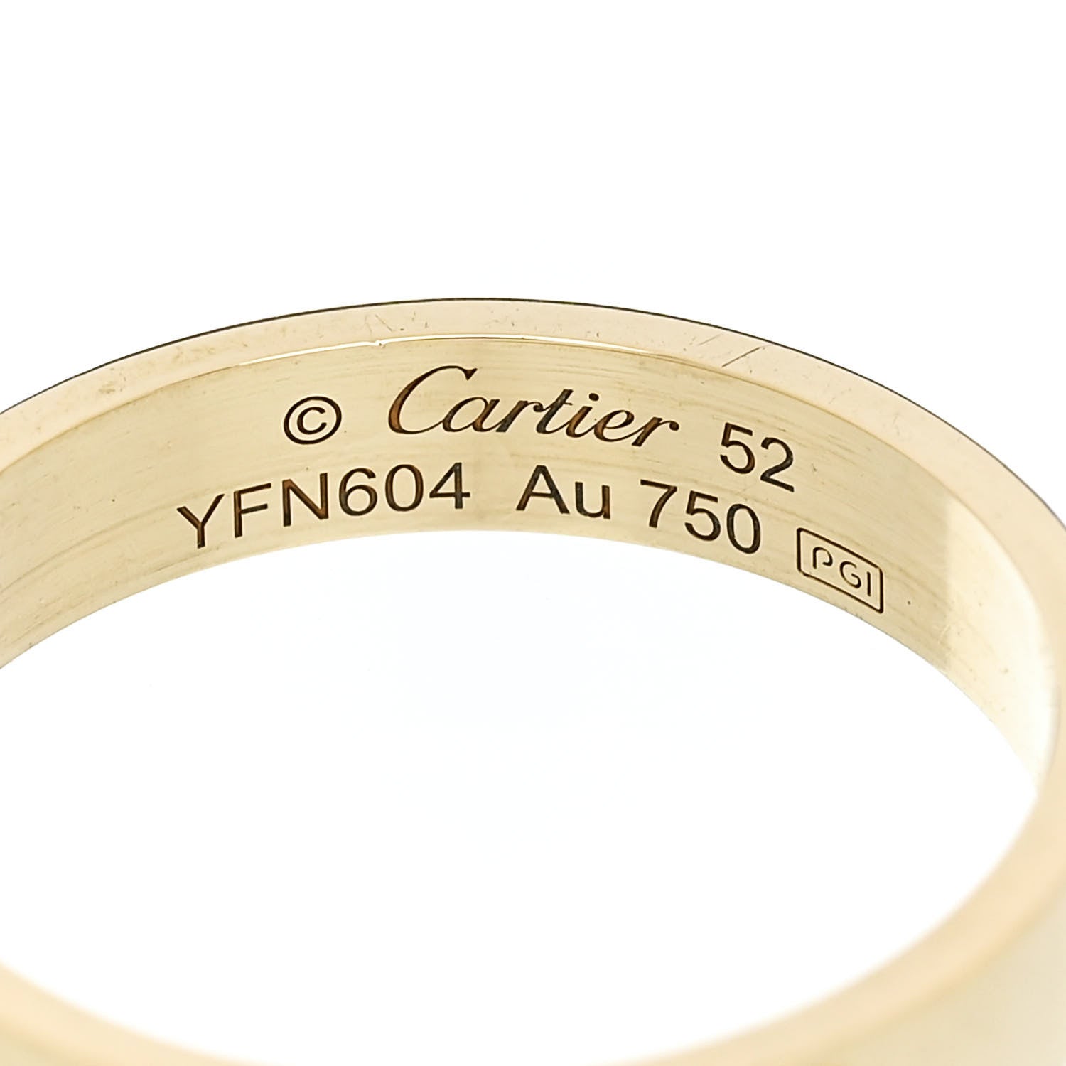 Cartier 18K Yellow Gold 3.5mm LOVE Wedding Band Ring 52 6 4 of 4