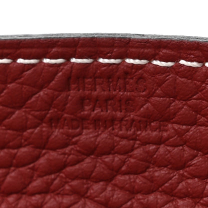 Hermes Taurillon Mini Mises et Relances Evelyne Change Tray Rouge H 6 of 7