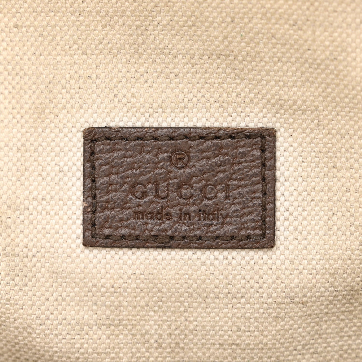 Gucci Monogram Jumbo GG Textured Dollar Calfskin Web Belt Bag Camel Ebony New Acero 6 of 13