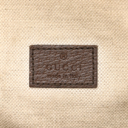 Gucci Monogram Jumbo GG Textured Dollar Calfskin Web Belt Bag Camel Ebony New Acero 6 of 13