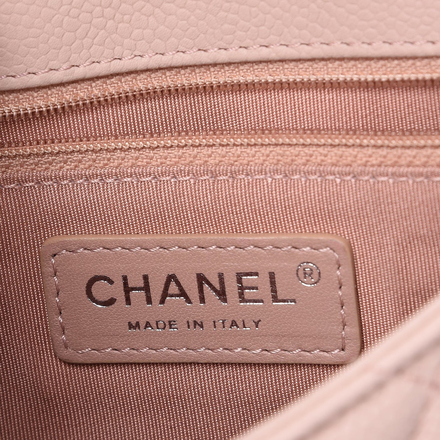 Caviar Quilted Casual Pocket Messenger Flap Light Pink
