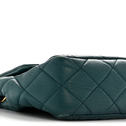 Chanel Calfskin Quilted East West Flap Dark Blue 8 of 14