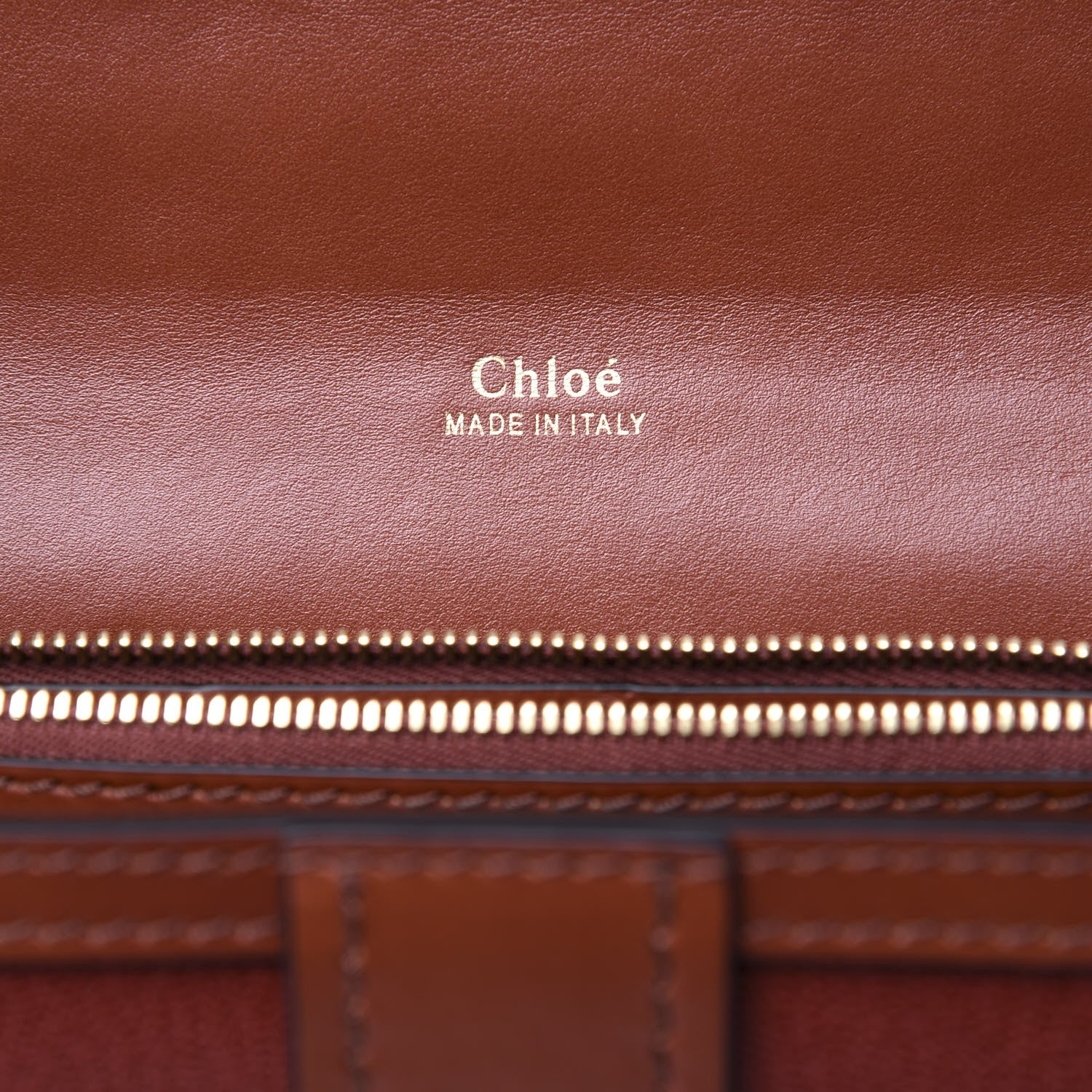 Chloe Shiny Goatskin Calfskin Aby Chain Shoulder Bag Sepia Brown 8 of 10