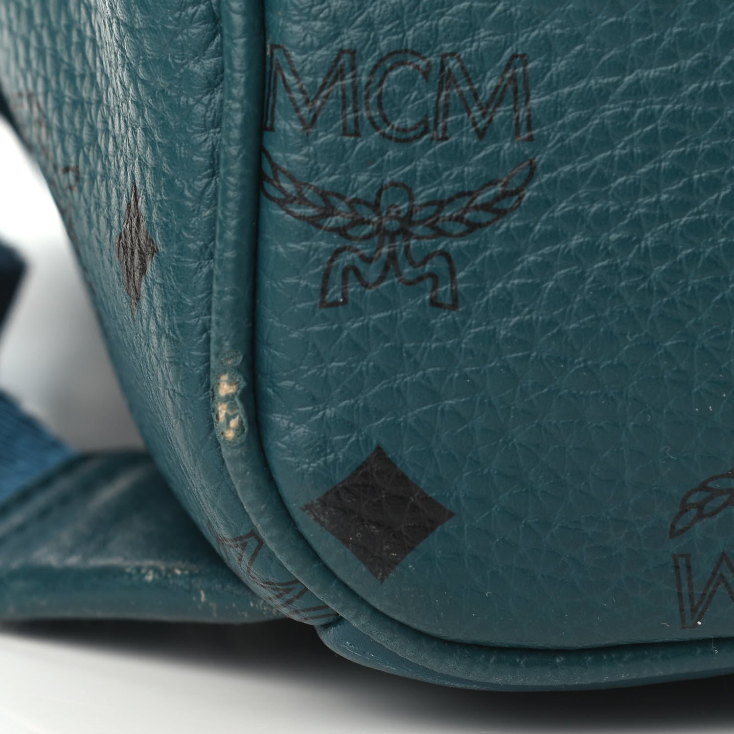 MCM Visetos Studded Medium Stark M Backpack Blue 6 of 10
