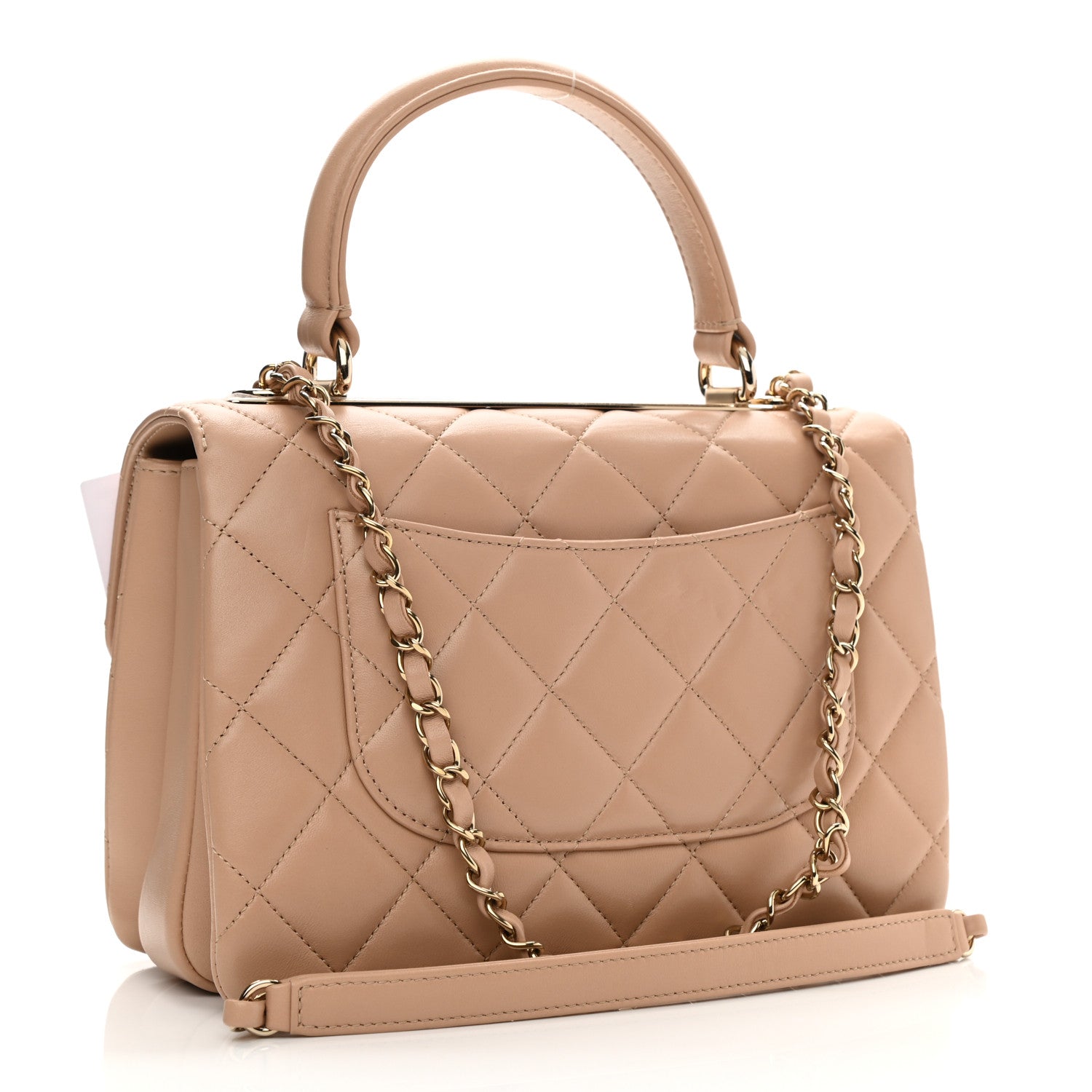 Chanel Lambskin Quilted Small Trendy CC Dual Handle Flap Bag Beige 2 of 11