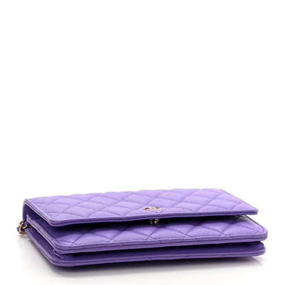 Chanel Caviar Quilted Wallet On Chain WOC Purple 4 of 12