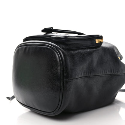 Prada Glace Calfskin Embossed Secchiello Bucket Bag Black 8 of 11