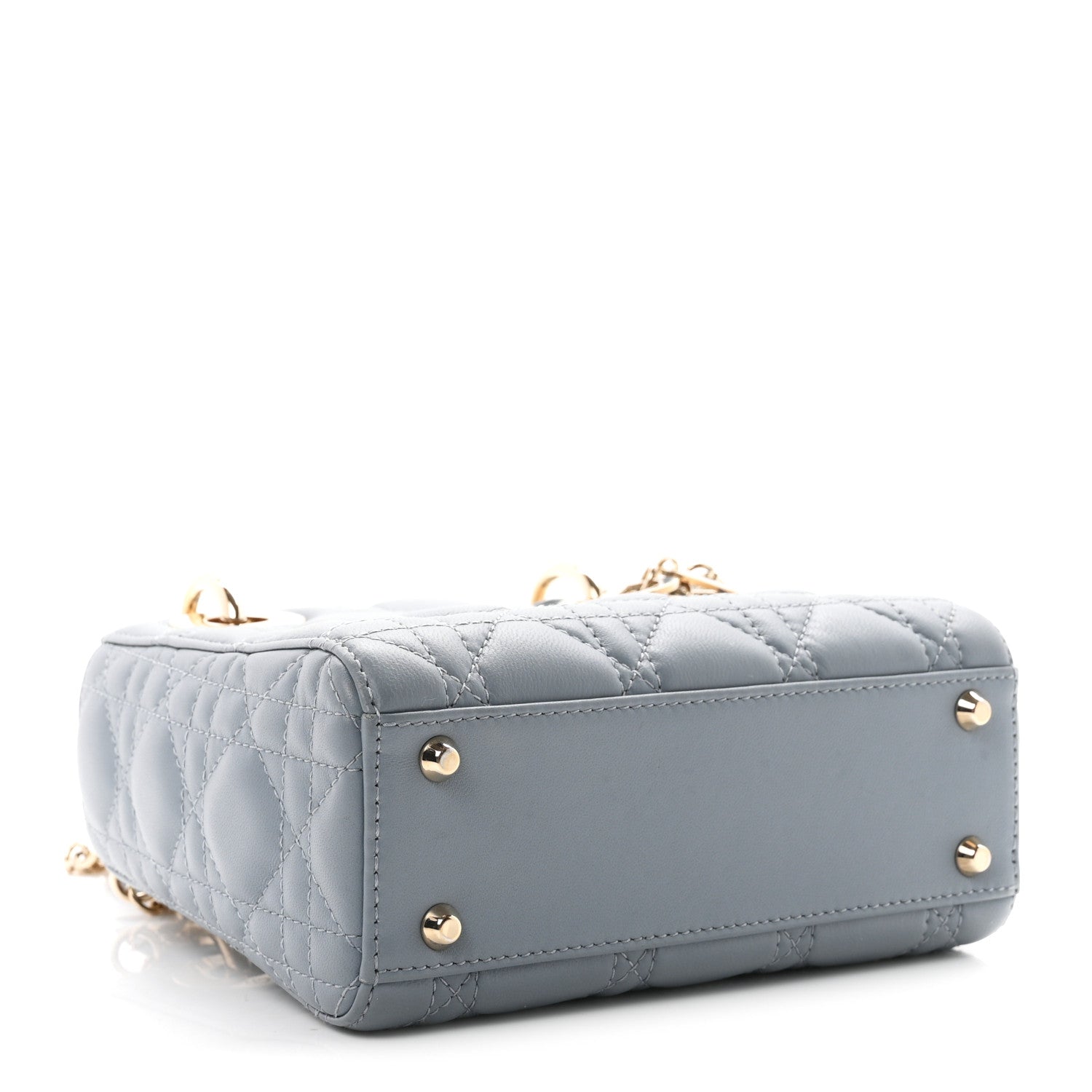 Christian Dior Lambskin Cannage Mini Lady Dior Cloud Blue 4 of 11