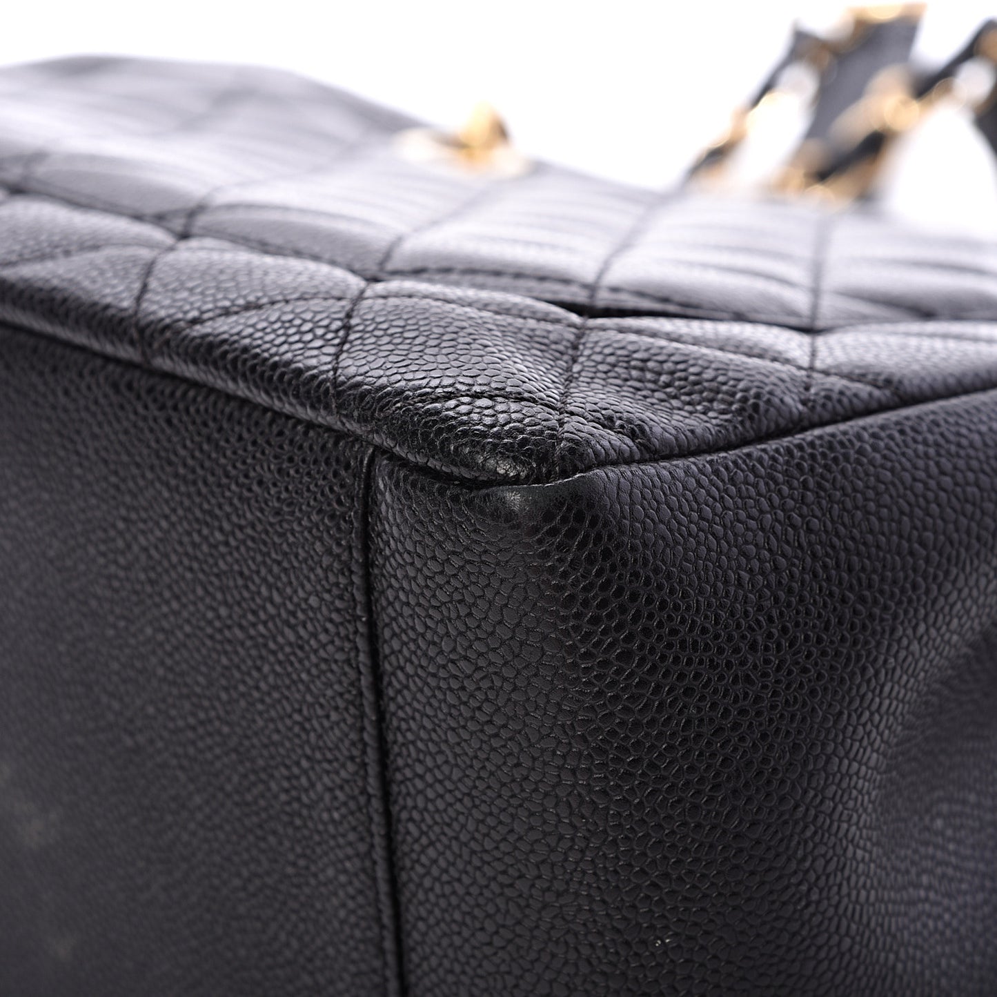 Caviar Quilted Grand Shopping Tote GST Black