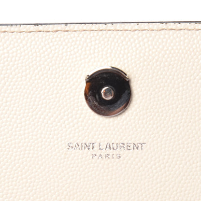Saint Laurent Grain De Poudre Medium Classic Monogram Kate Satchel Porcellana Black 6 of 12