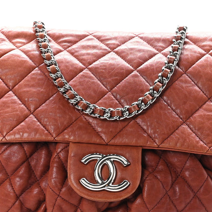 Chanel Washed Lambskin Quilted Large Chain Around Messenger Brown 8 of 11