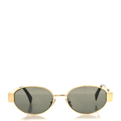 Celine Metal Triomphe 01 Sunglasses CL40235U Gold Green 2 of 7