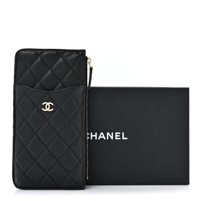 Chanel Caviar Quilted Classic Flat Wallet Pouch Black 8 of 8