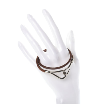 Hermes Natural Bridle Jumbo Double Tour Bracelet Bouton 2 of 4