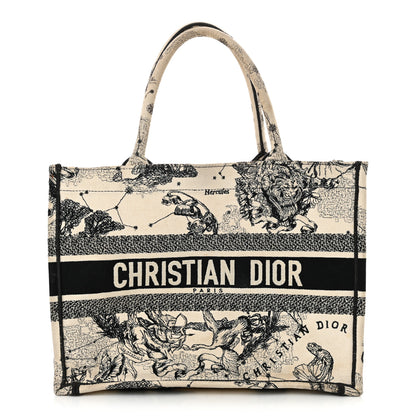 Christian Dior Canvas Zodiac Toile De Jouy Embroidered Medium Book Tote Latte 1 of 22