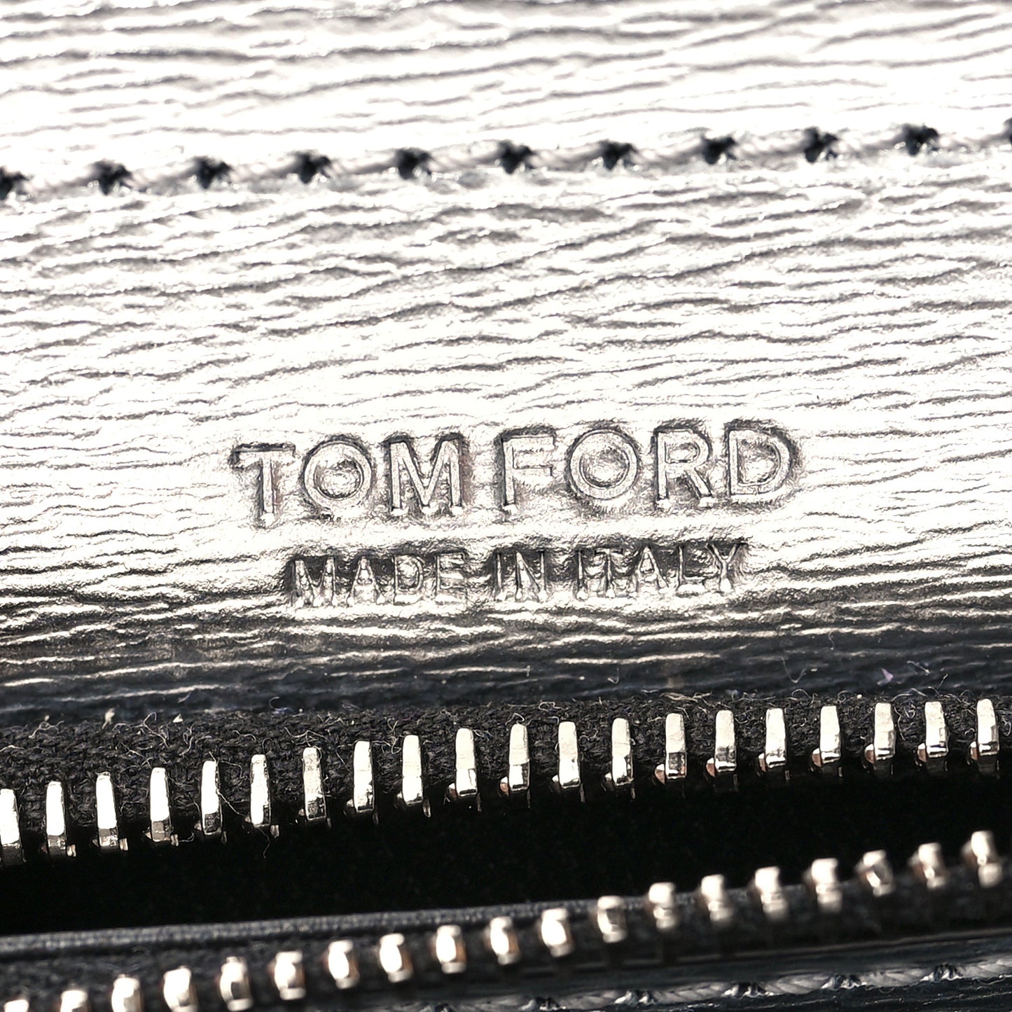 Metallic Palmellato Calfskin TF Mini Bag Silver