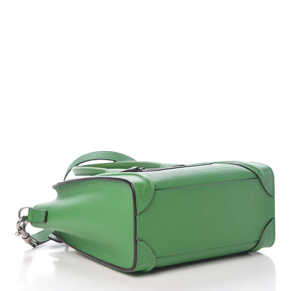 Celine Drummed Calfskin Nano Luggage Mint 4 of 12