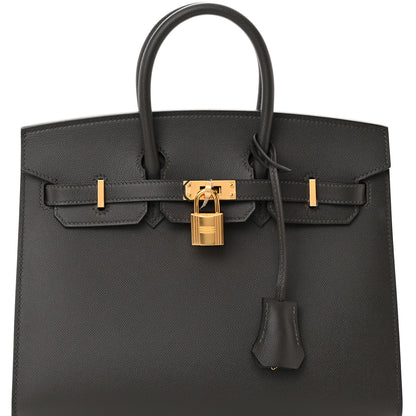 Hermes Madame Calfskin Birkin Sellier 25 Graphite 8 of 11