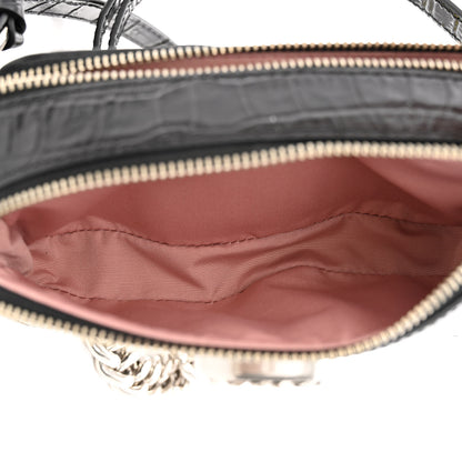 Marc Jacobs Croc Embossed Snapshot Camera Bag Black 5 of 12