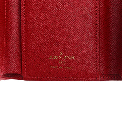 Louis Vuitton Damier Ebene Studded Victorine Wallet Cherry 6 of 7