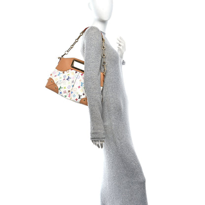 Louis Vuitton Monogram Multicolor Judy MM White 2 of 9