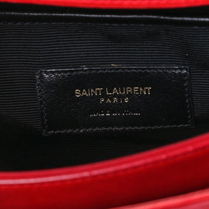 Saint Laurent Calfskin Small Moujik Top Handle Bag Lipstick Red 5 of 10