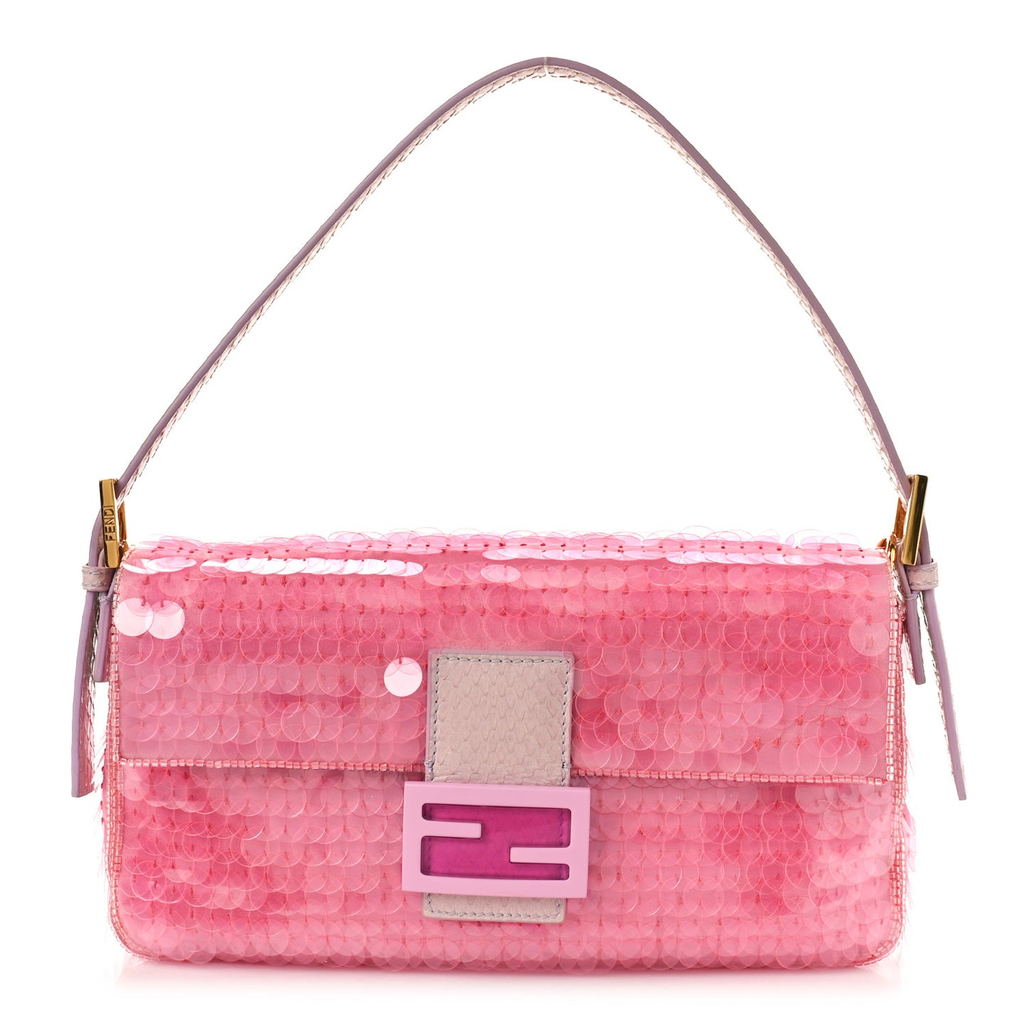 Satin Sequin Paillettes Bilics Lustre Snakeskin Medium Baguette 1997 Lavanda Glicine