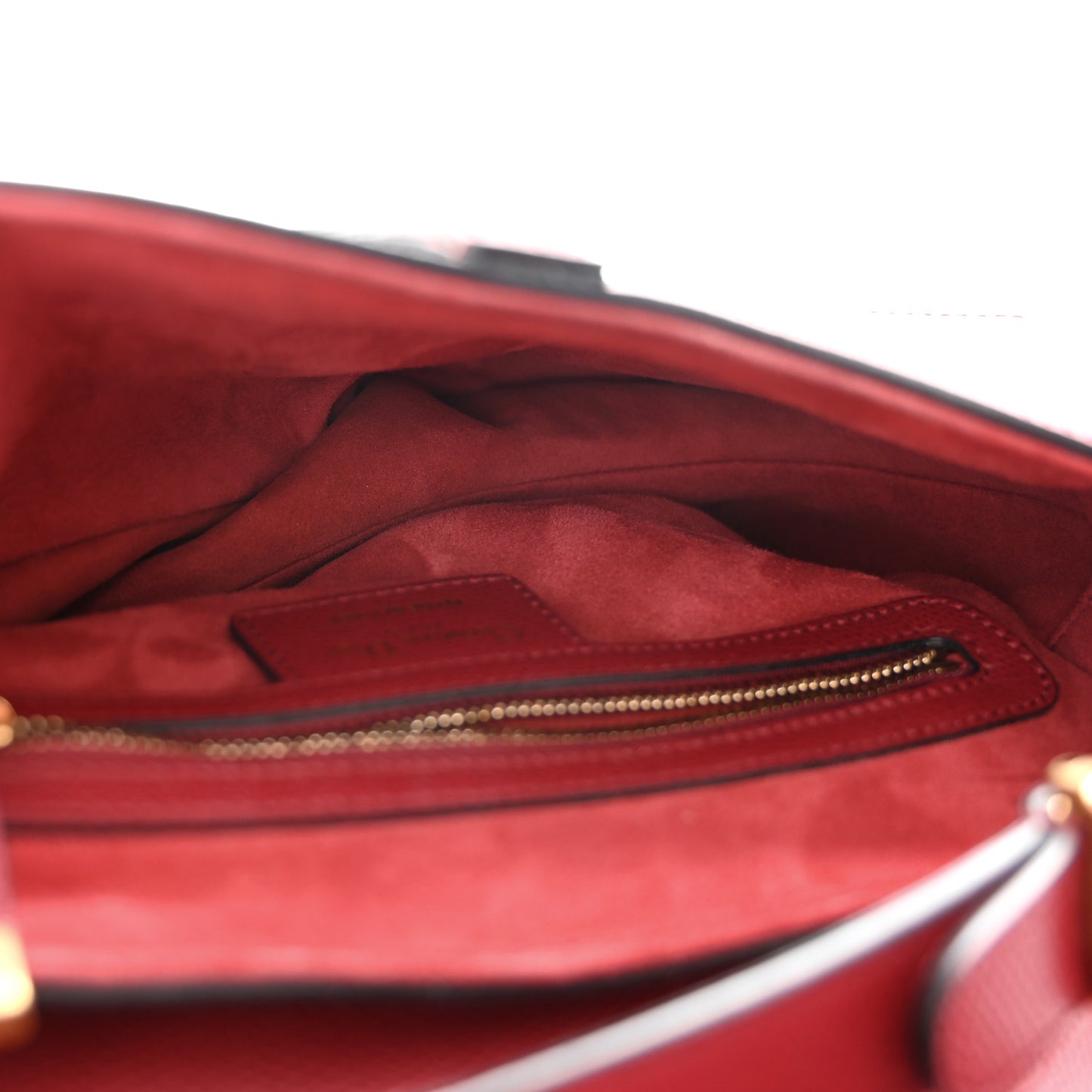 Grained Calfskin Saddle Bag Red