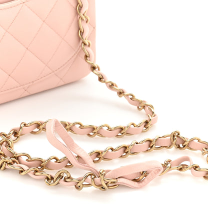 Chanel Lambskin Quilted Mini Square Flap Light Pink 15 of 16