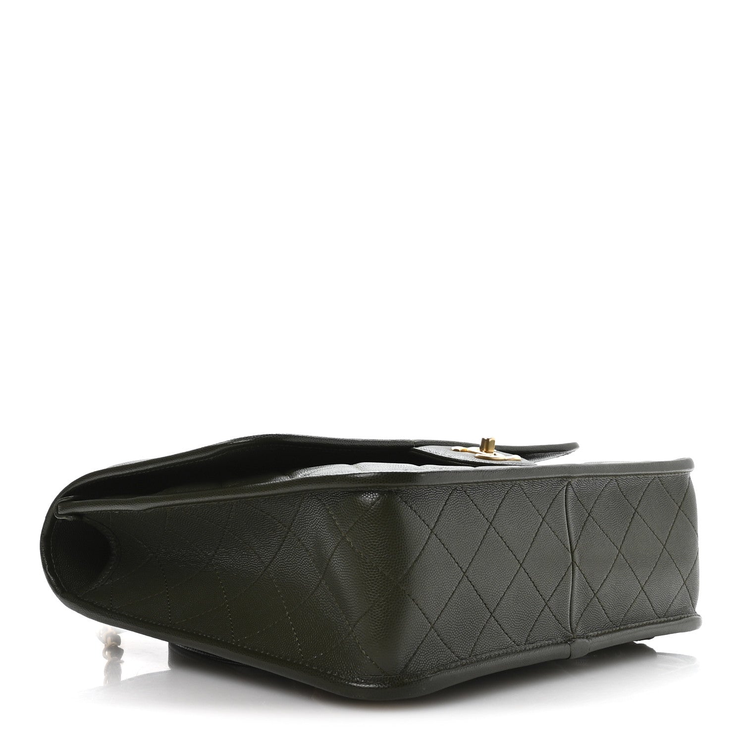 Chanel Caviar Quilted School Memory Backpack Dark Green 4 of 11