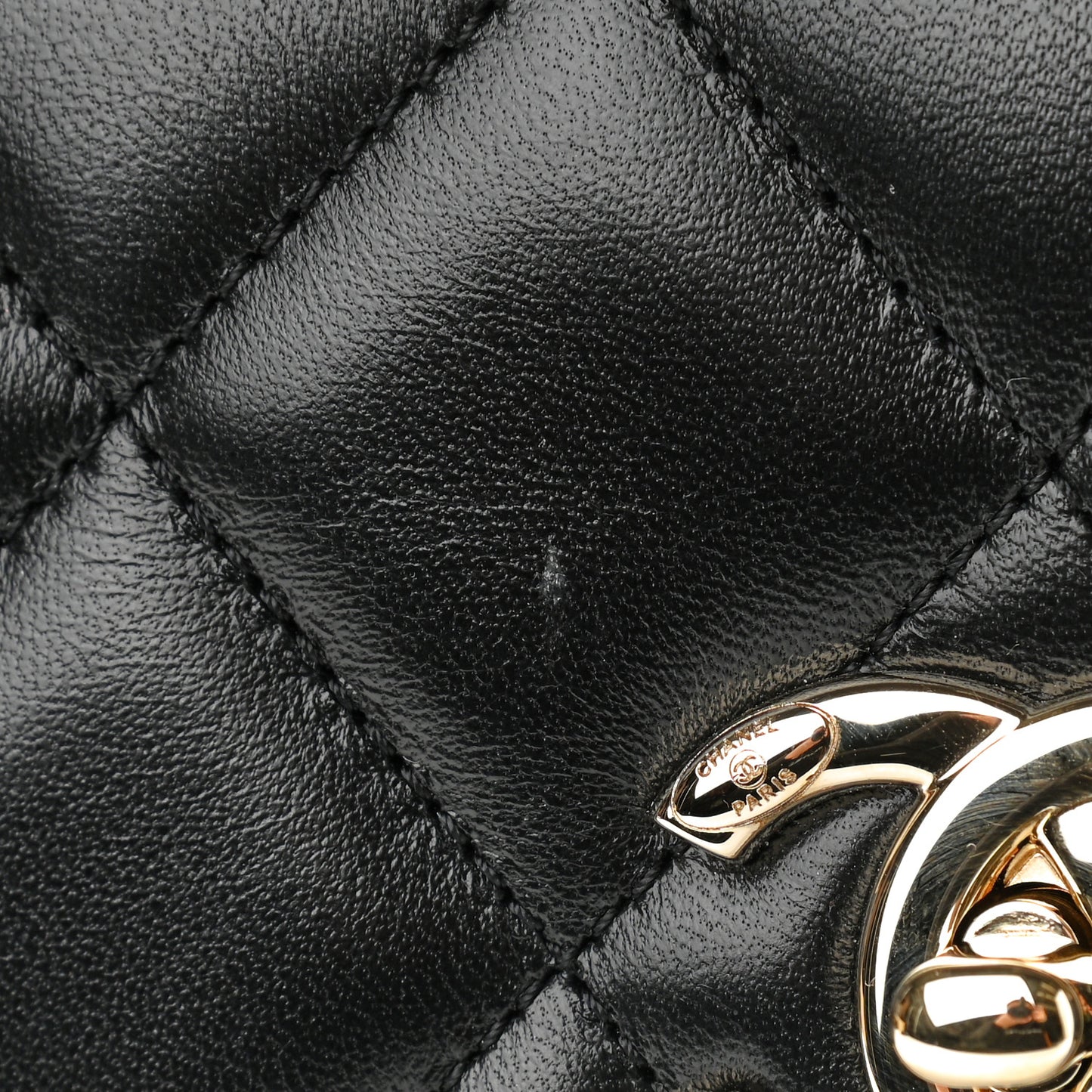 Lambskin Quilted Small Trendy CC Dual Handle Flap Bag Black