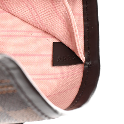 Louis Vuitton Damier Ebene Neo Neverfull MM Rose Ballerine 7 of 11