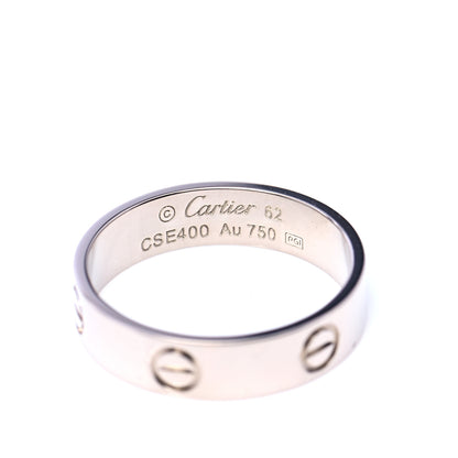 Cartier 18K White Gold 5.5mm LOVE Ring 62 10 4 of 6