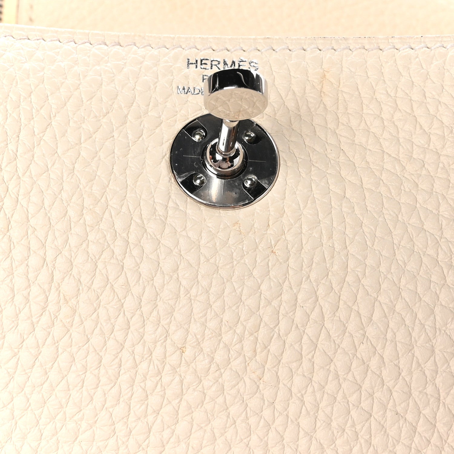 Hermes Taurillon Clemence Mini Lindy 20 Craie 11 of 12