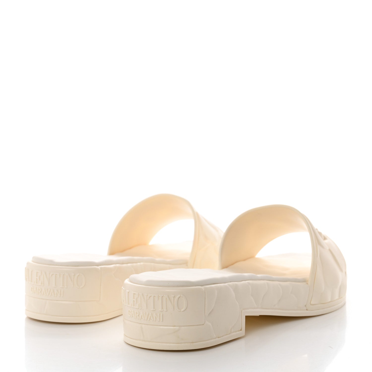 Valentino Garavani Rubber Atelier 03 Rose Edition 25/40mm Platform Slide Sandals 40 Avorio 4 of 8