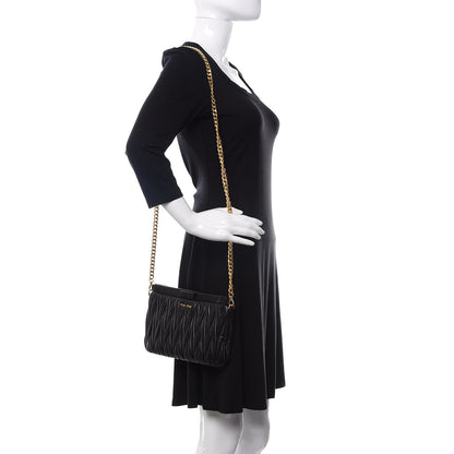 Miu Miu Nappa Matelasse Crossbody Clutch Black 2 of 9