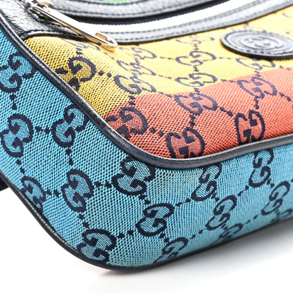 Gucci Monogram Multicolor Retro Interlocking G Belt Bag 90 36 Blue Rainbow Light Blue 9 of 10