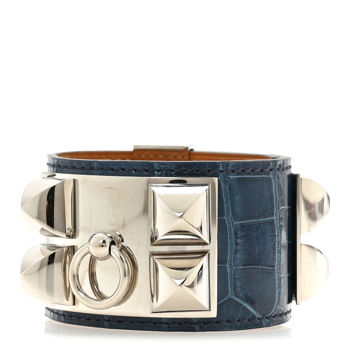 Shiny Alligator Collier De Chien CDC Bracelet S Bleu Roi