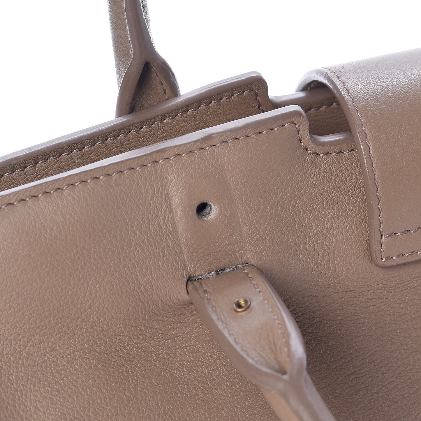 Calfskin Suede Baby Monogram Downtown Cabas Taupe