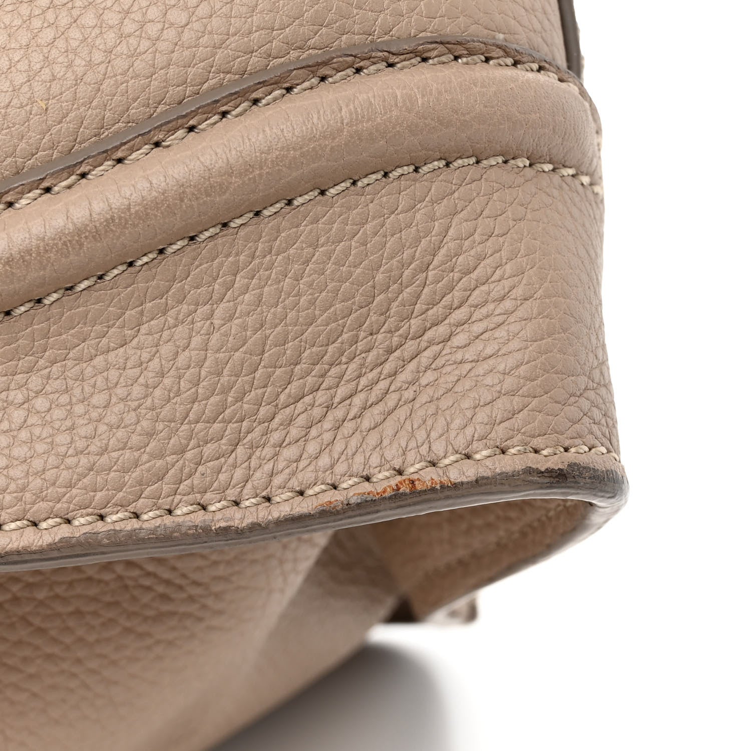 Celine Drummed Calfskin Mini Luggage Dune 18 of 20